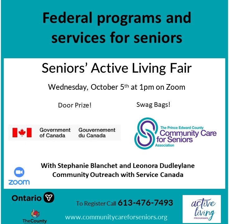 Active Living Fair - Revenue Canada Federal Services and Programs” with Stephanie Blanchet