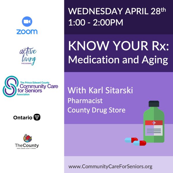 “Know Your Rx: Medication & Aging” Pharmacist Karl Sitarski, County Drug Store