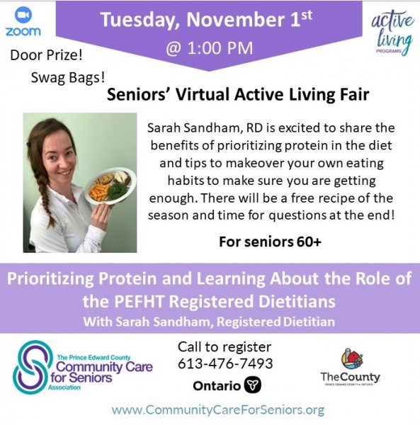 Active Living Fair - “Prioritizing Protein and Learning about the Role of the PEFHT” with Sarah Sandham