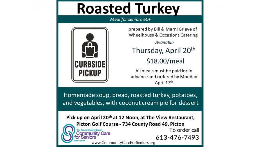 Ccurbside pick-up of meals -  Roasted Turkey