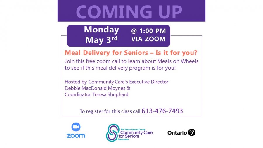 Meal Delivery for Seniors – Is it for You? with Executive Director Debbie MacDonald Moynes, Co-ordinator Teresa Shephard