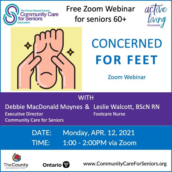 Concerned for Feet” with Footcare Nurse Leslie Walcott and Debbie MacDonald Moynes