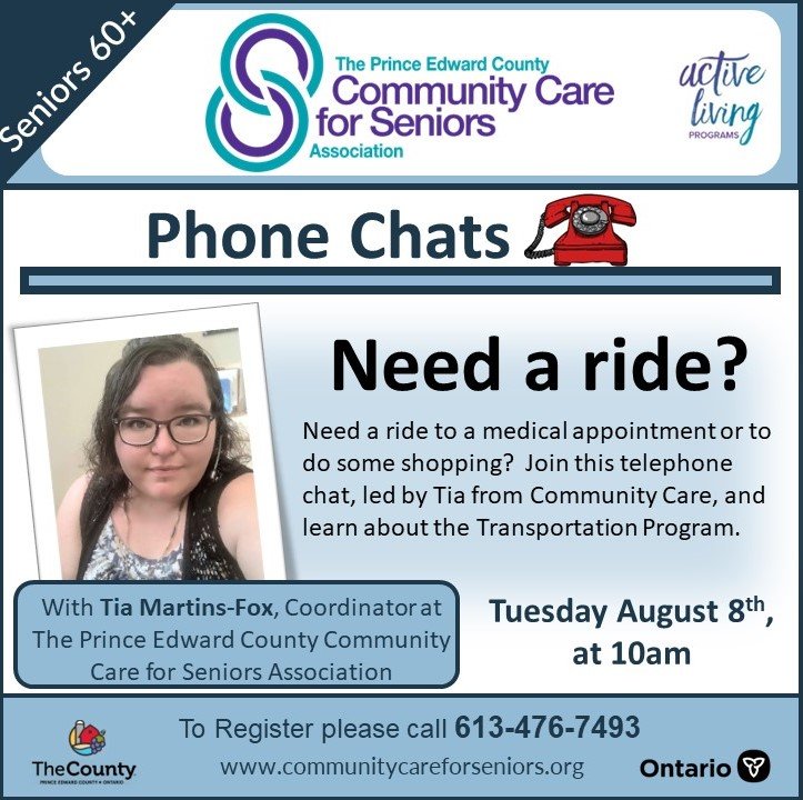 PHONE CHATS - Need a ride? - Community Care Transportation Program