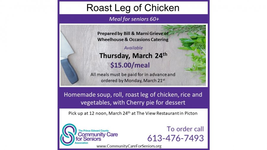 Curbside pick up meal for seniors on Thursday, March 24, 2022