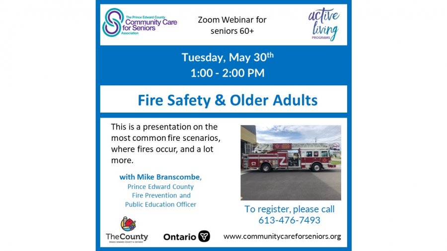 “Fire Safety & Older Adults” with Mike Branscombe, Fire Prevention Officer
