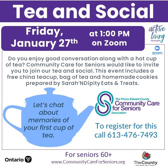 “Tea & Social” with staff from Community Care for Seniors
