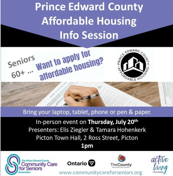 Affordable Housing information session for seniors - In Person