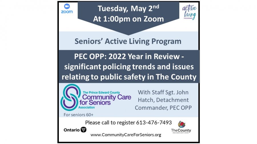 “PEC Ontario Provincial Police – 2022 Year in Review” with Staff Sgt. John Hatch, Detachment Commander