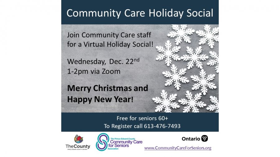 Holiday Social” wth staff from Community Care for Seniors
