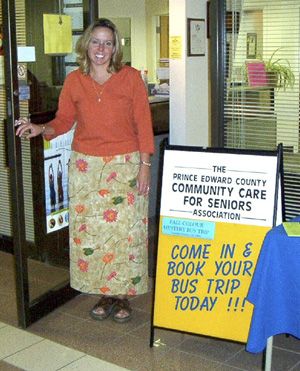 Lorna Lumley, staff member at Community Care, is ready to greet members of the public at the upcoming open house. 